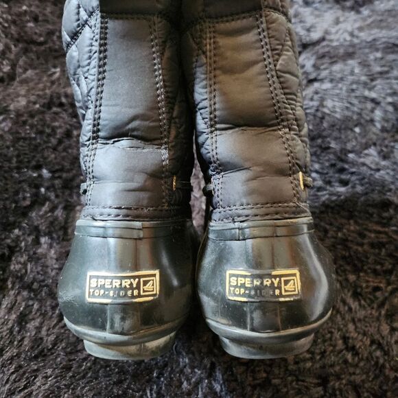 Sperry Black Lace Up Boots - Picture 2 of 10